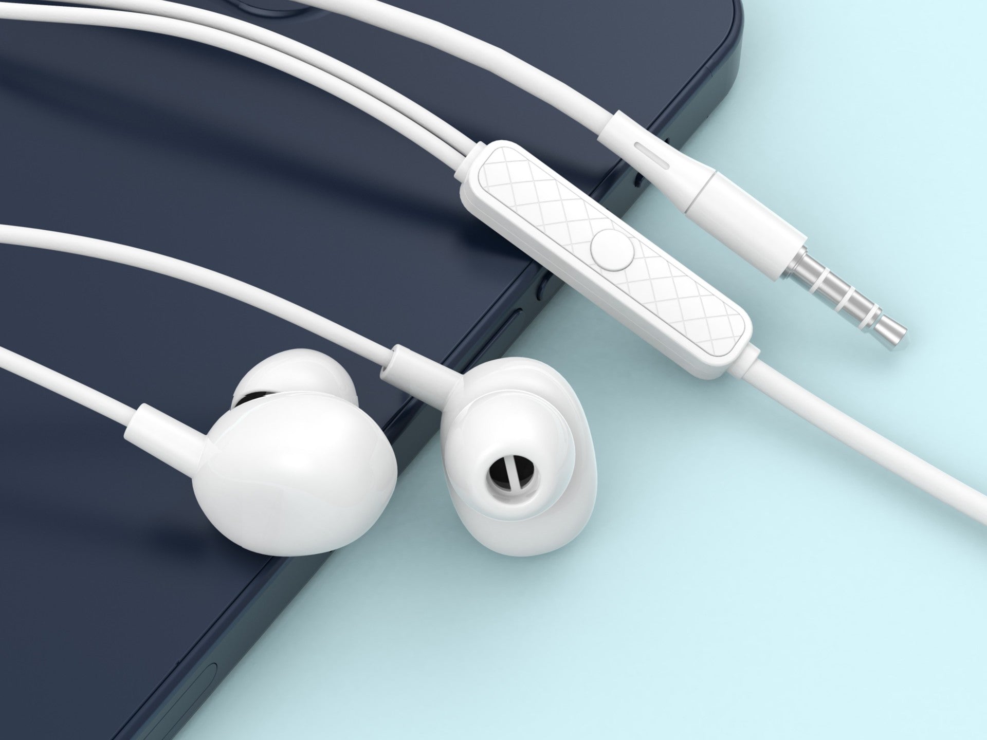 Audífonos Intrauriculares con Cable Techancy TD8040 – Blancos 3.5mm con Micrófono