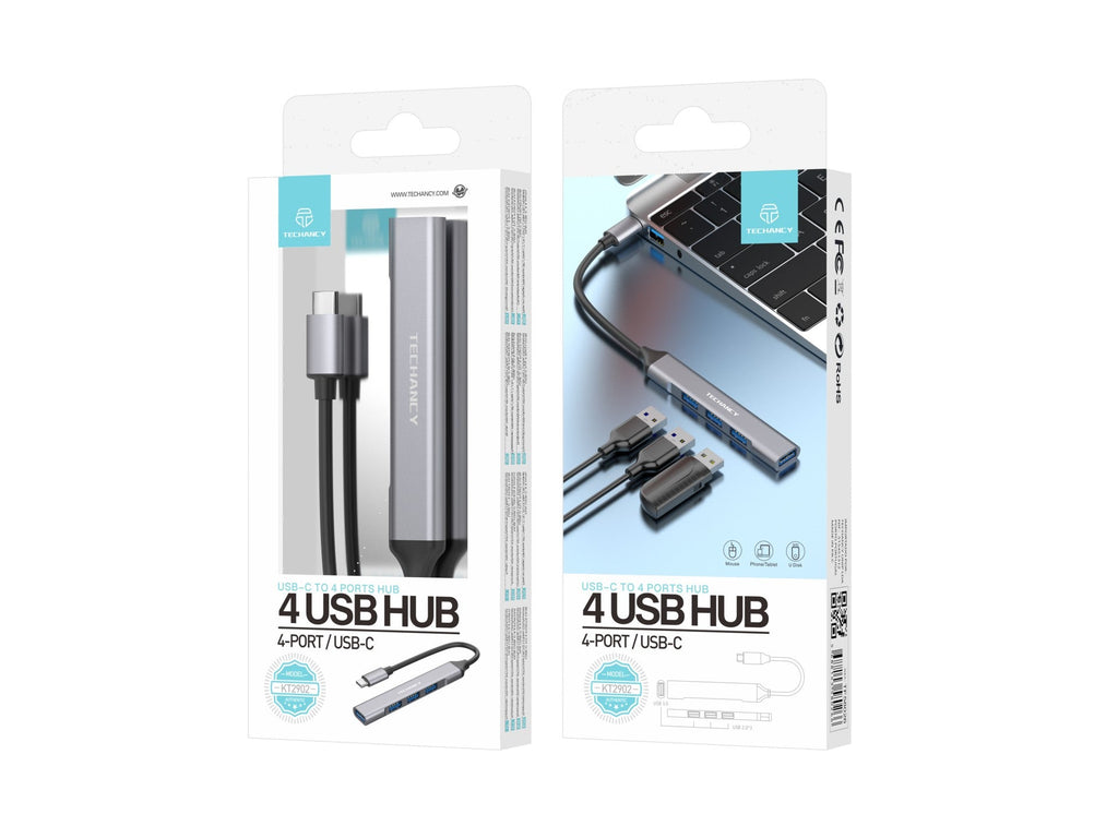 Hub USB-C 3.0 Techancy KT2902 – Expande los Puertos de tu Laptop o Tablet