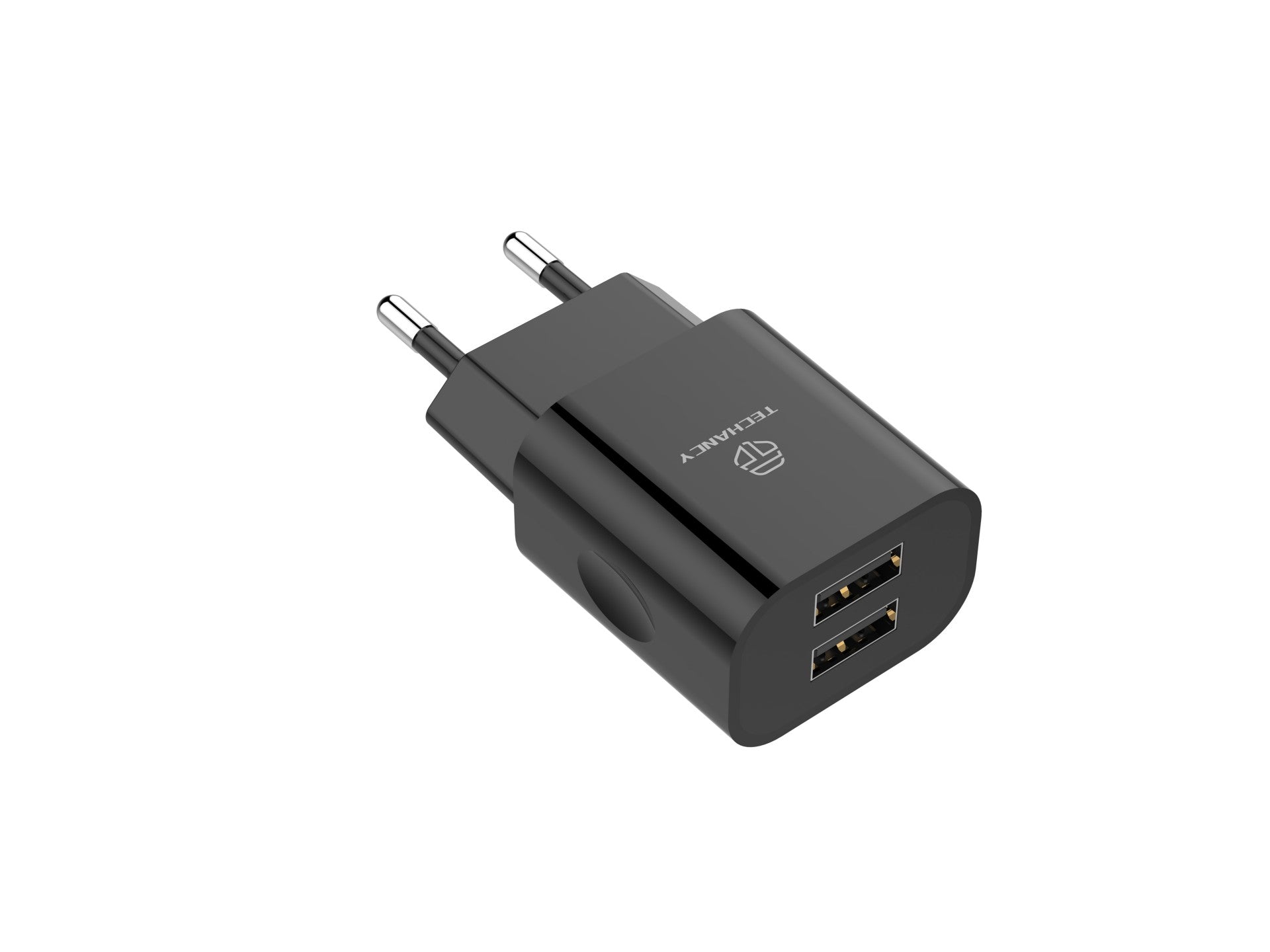 Cargador de Pared Doble USB Techancy TA2791 – Carga Rápida 2.4A con Cable USB-C 1m