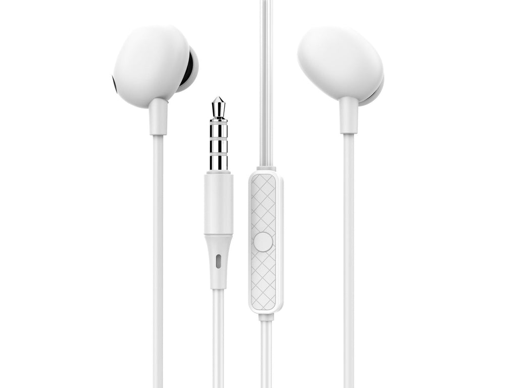 Audífonos Intrauriculares con Cable Techancy TD8040 – Blancos 3.5mm con Micrófono