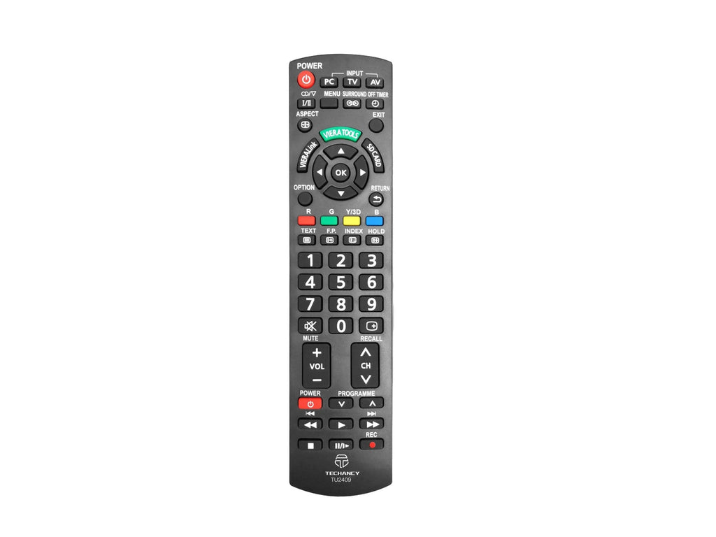 Techancy Control Remoto Universal para TV Panasonic TU2409 – Sin Configuración, Alcance 8m, Negro