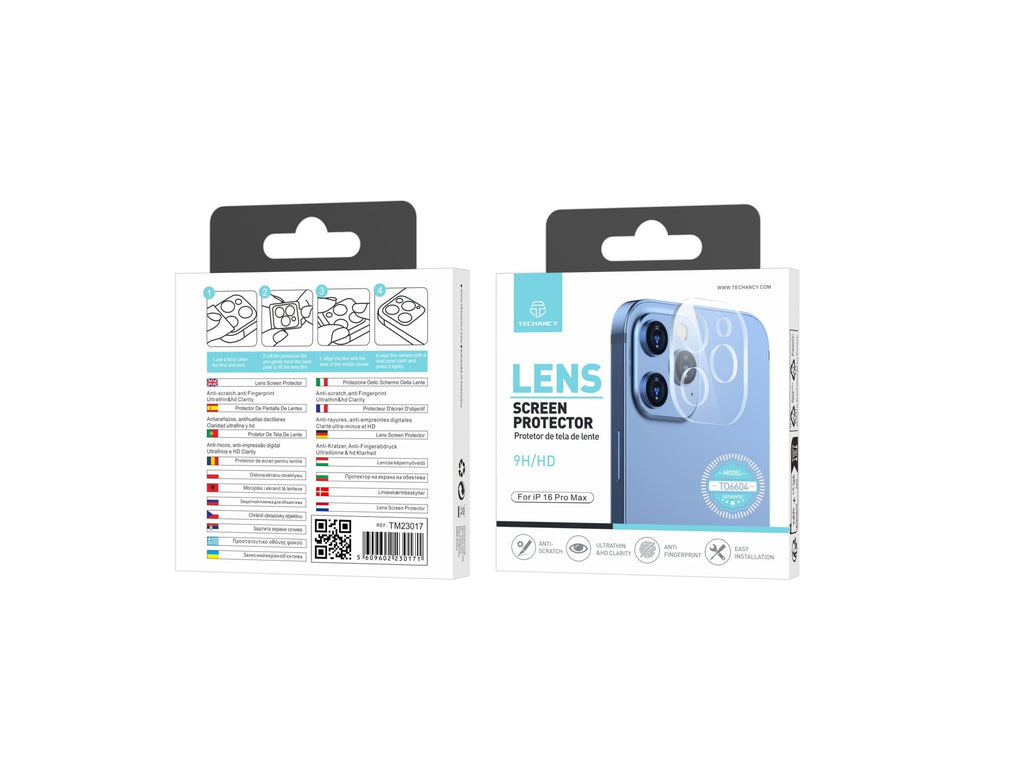 Protector de Lente Cámara Techancy TO6604 para iPhone 16 Pro Max