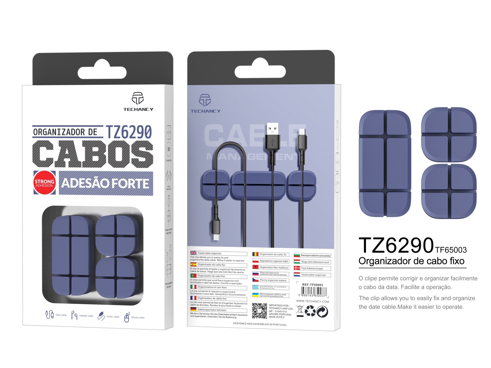 Organizador de Cables Techancy TZ6290 – Mantén tu Escritorio Ordenado