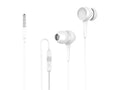 Audífonos Intrauriculares con Cable Techancy TD8057 – Blancos con Micrófono y Conector 3.5mm