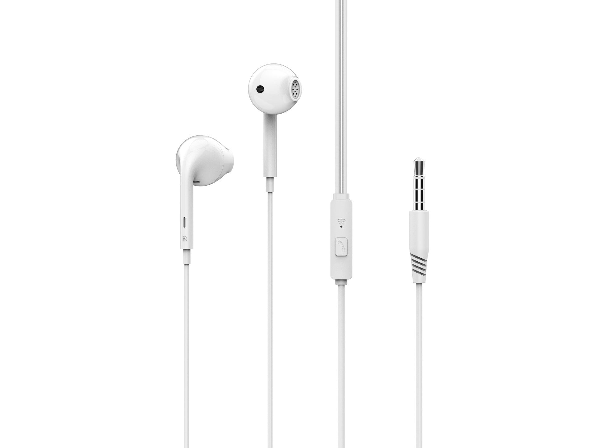 Audífonos Intrauriculares Techancy TD8085 – Blancos con Micrófono y Cable